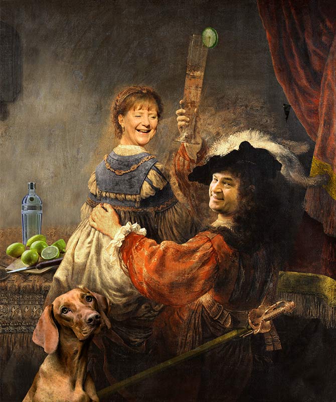 Rembrandt und Saskia feiern