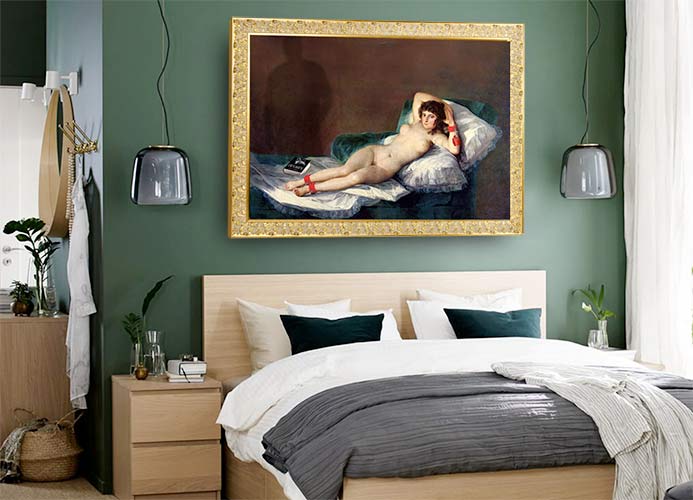 Schlafzimmer mit Francisco de Goya